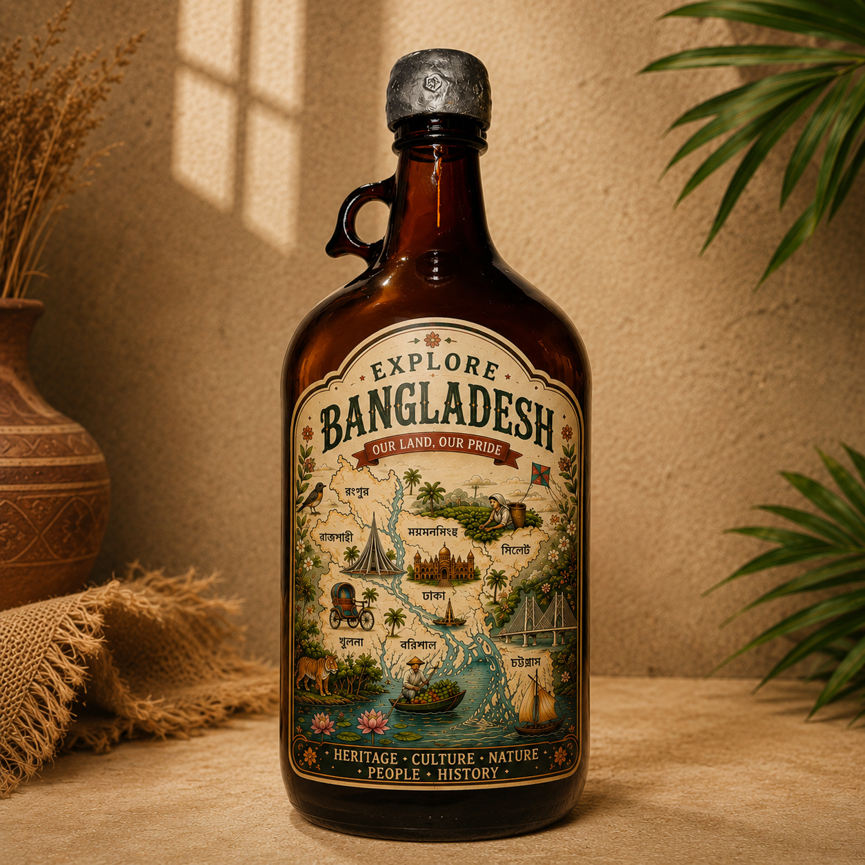 Explore Bangladesh – Heritage Glass Bottle.