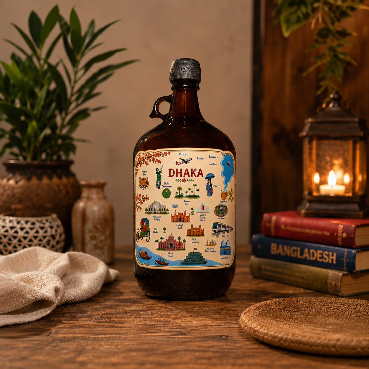 Discover Dhaka – Heritage Glass Bottle